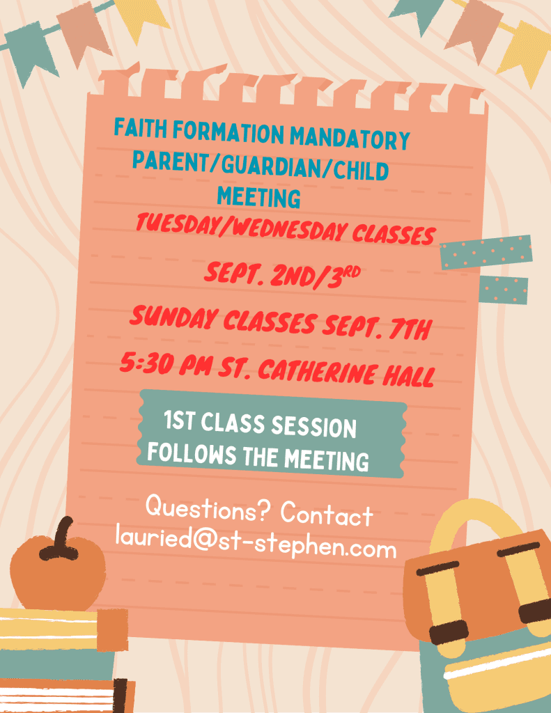 Faith Formation Parent Meeting