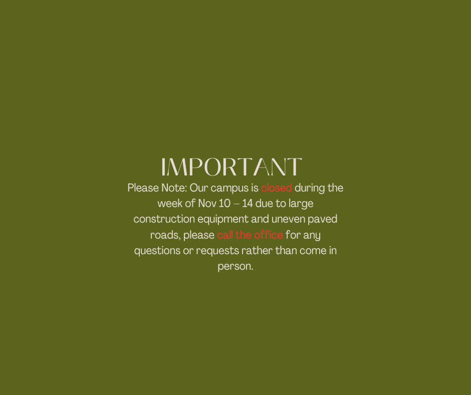 Campus Closed Nov 10 – 14